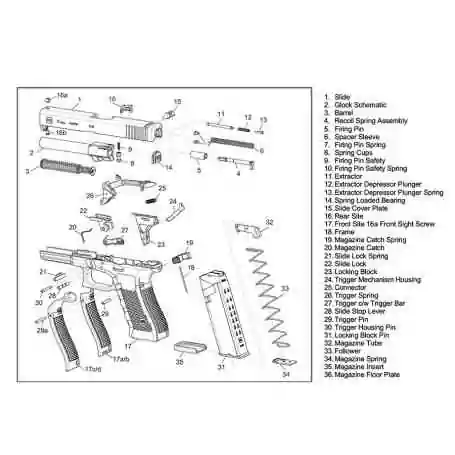 2415 | Glock Holster Police links (weiß) GLOCK Pistolen Pistolen