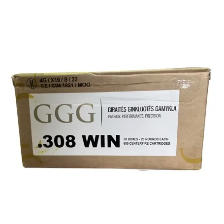 GGG 7,62x51- .308 Win. FMJ 147gr - 600 Stk. im Karton Büchsen Munition