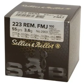 Sellier & Bellot S&B .223 Rem 55gr 3,6g FMJ Schüttpackung 1000 Stück