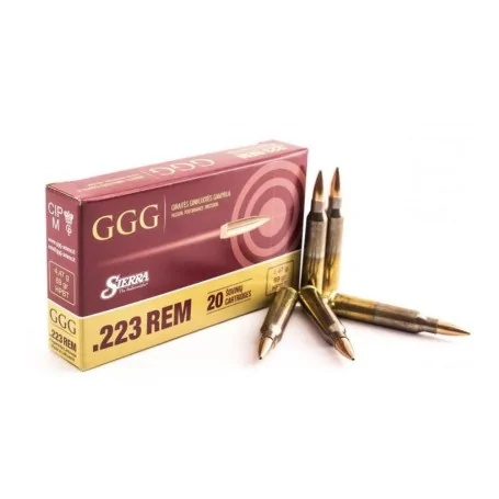 GGG Matchpatronen .223 Rem Sierra Matchking 77gr HPBT 20 Stück Packung